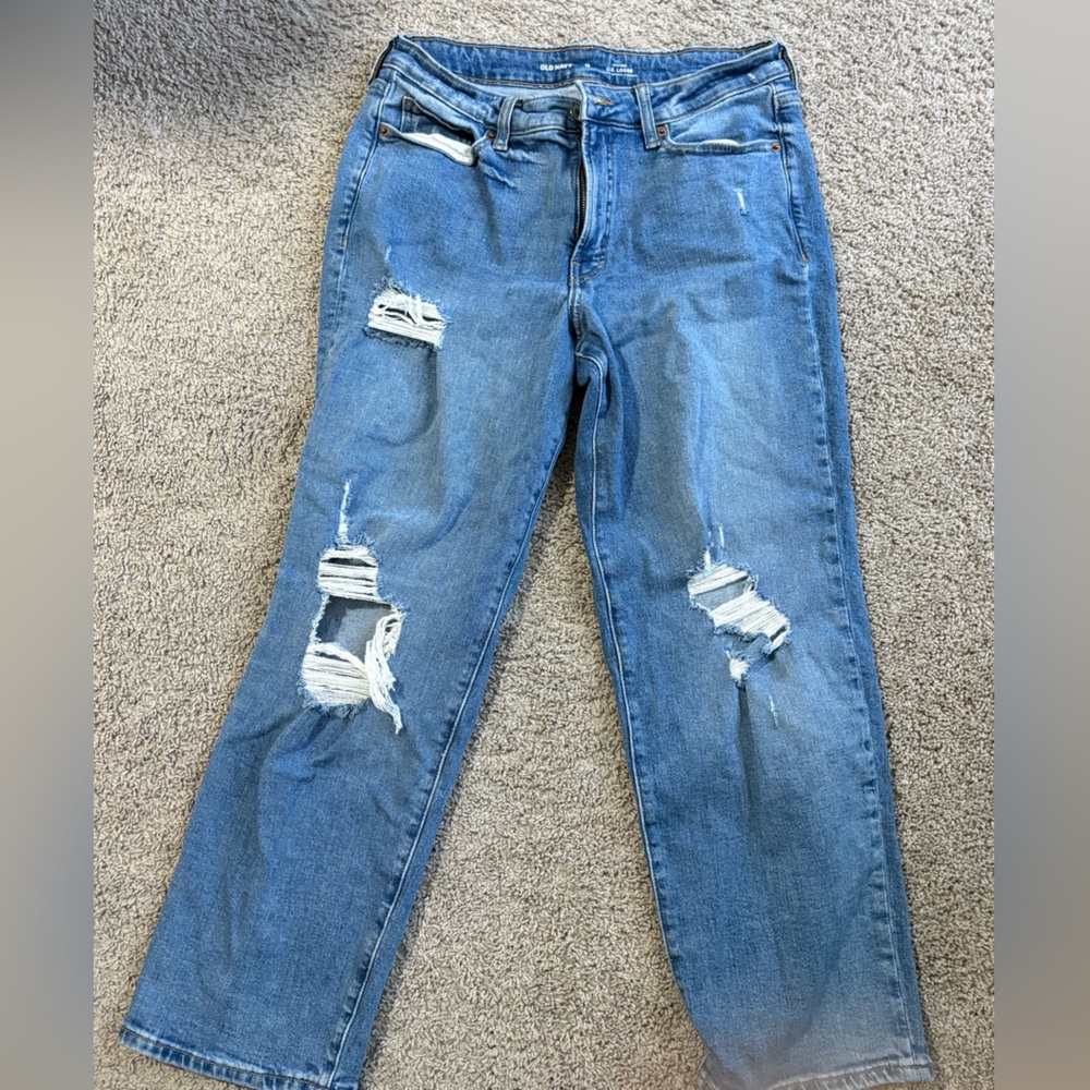 Old Navy Distressed Blue Jeans